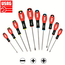 USAG 322 SH10, Serie 10 cacciaviti a Taglio, Croce PH e Croce PZ, Set giraviti