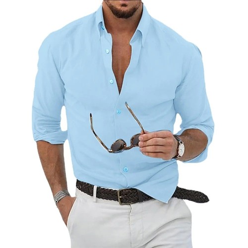 Camicie cotone lino uomo - , top