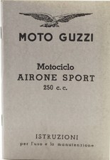 uso manutenzione moto guzzi airone sport 250 cc anastatica moto epoca ricambi