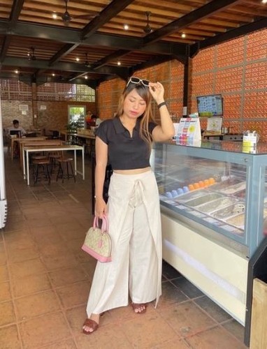 Pantaloni donna bianchi con