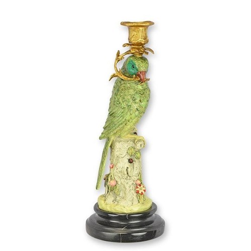 Portacandele bronzo porcellana - bronzo,