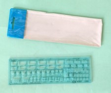 Normografo Architettura Bagno, Vasche, Lavabo, Plexi Trasparente - Vintage