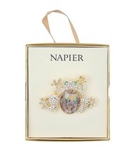 Spilla rana in cristallo tono