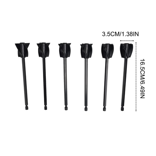 Trapano 6pcs nero miscelatore - nero,