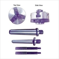 Metal Lathe 3 Jaw Chuck 2" Die with MT-1 and MT-2 Shank