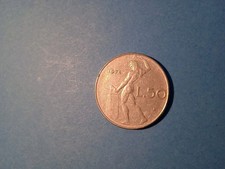 Rara moneta da 50 lire Vulcano