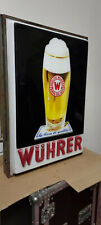 insegna vintage luminosa a bandiera birra Wuhrer