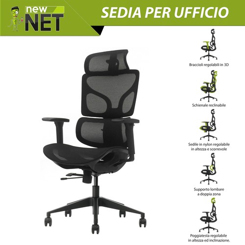 Poltrona direzionale nera con