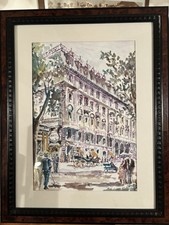 Dipinto Acquerello Parigi