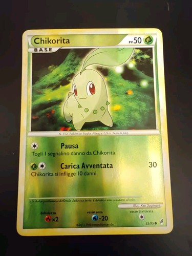 Carta pokémon chikorita 95 - carta,