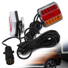 Kit Fanali Posteriore Magnetico A Led Trattore Rimorchi Carrelli 12V Luce Targa