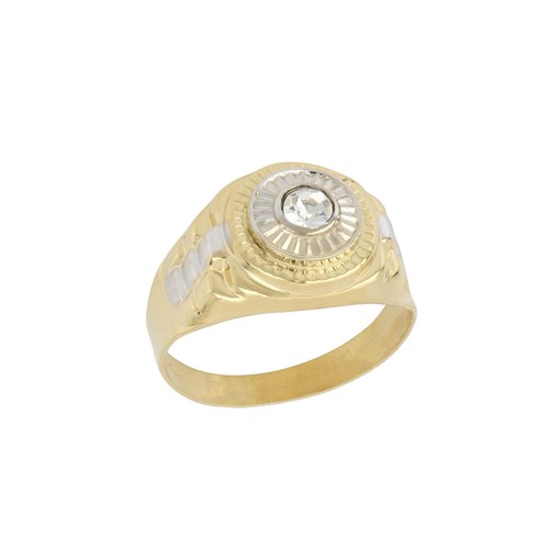 Anello scudo solitario uomo
