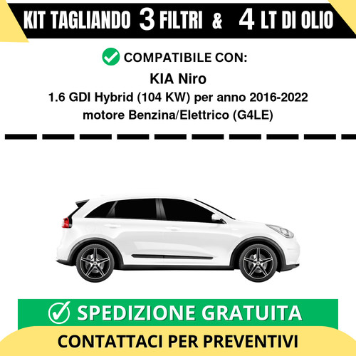 Tagliando per kia niro - 1.6, gdi