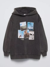 NWT ZARA GIRL’S WASHED GREY