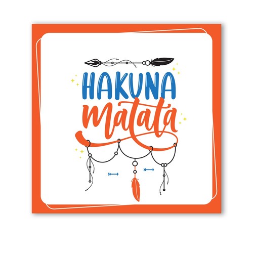 Quadro hakuna matata - su, tela