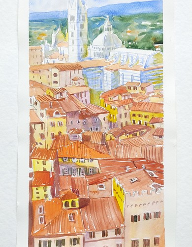 Toscana acquerello originale