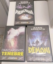  Lotto 3 VHS Demoni  Tenebre Phenomena Film Dario Argento  Lamberto Bava  Horror