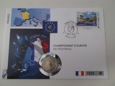 2 euro Numisbrief Francia 2016 Campionato europeo UEFA Lettera numismatica Rara