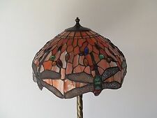 Lampada da terra in FERRO BATTUTO CON VETRO TIFFANY DA 40 CM salotto soggiorno