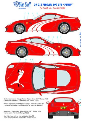 Decal ferrari 599gtb - decal,