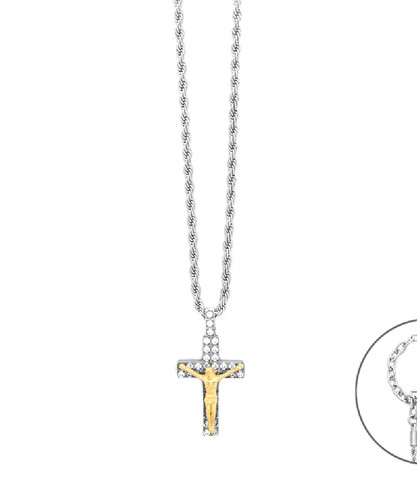 Collana uomo acciaio - collana, in