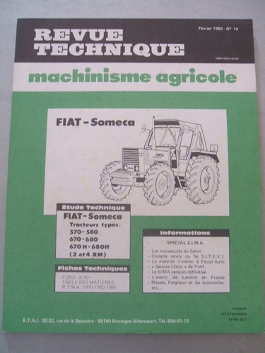 Revue technique tracteur fiat - revue,