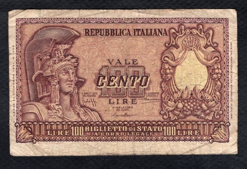 Italie 100 lire 1951 elmata - italie,