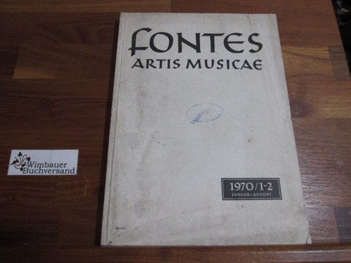 Fontes artis musicae - fontes,