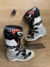 Stivali da motocross Alpinestars Tech 7's - US 8 - UK 7 - EU 42 - NERO - ARGENTO 