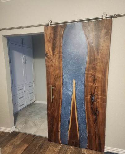 Porta fienile legno resina - in,