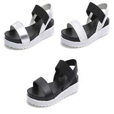 Scarpe Platform Donna Sandali Estivi Eleganti Argento Nero Plateau L.23389