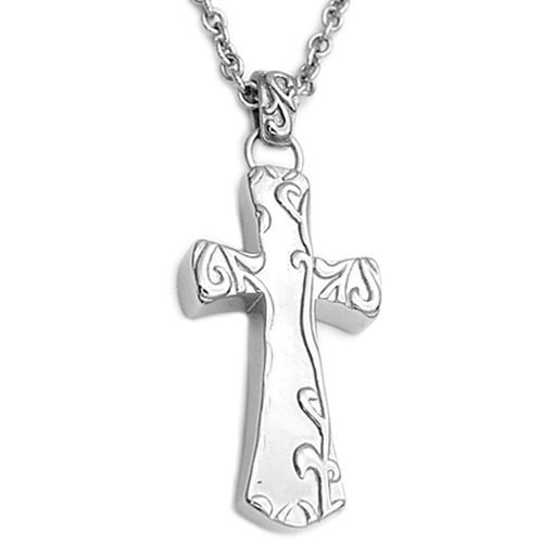 Collana croce acciaio - croce,