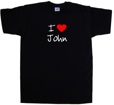 Maglietta love heart john - maglietta, i