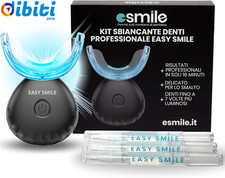 EASY SMILE - Kit Sbiancante Denti Professionale Con Lampada LED 32X - 3 Gel Sbia