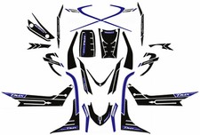 Kit ADESIVI in GEL 3D compatibili YAMAHA Tmax 560 dal 2020 carbon look-blu metal