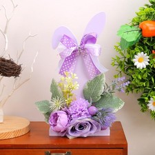 Centrotavola Coniglietto Pasquale con Fiori Artificiali, Leggero, per