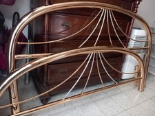 Letto Matrimoniale Firmato Cantori In Ottone Laminato Oro E Argento