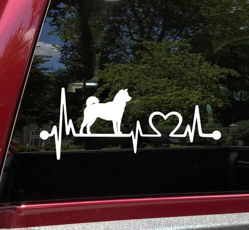 Adesivo shiba inu - adesivo, heartbeat