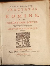 Seicentina Cartesio Descartes - Tractatus de homine 1677 medicina libro antico
