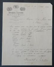 Fattura 1880 DEMARTIAL & TALANDIER porcellana Limoges London testata illustra...