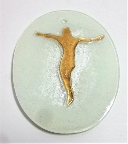 Icona ovale con - con, oro