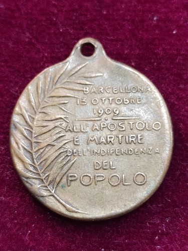 Medaglia francisco ferrer 1909 - francisco,