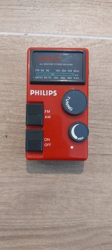 Radio philips vintage rossa - radio,