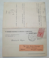 MILANO  8° CONGRESSO NAZ. IDROLOGIA E CLIMATOLOGIA CARTOLINA DOPPIA  1906