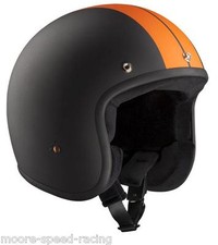 Casco moto aperto Bandit 'Jet' (nero opaco/arancione). Omologato ECE