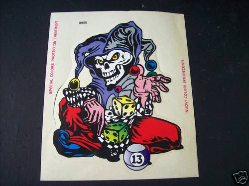 Adesivi scheletro joker - adesivi,