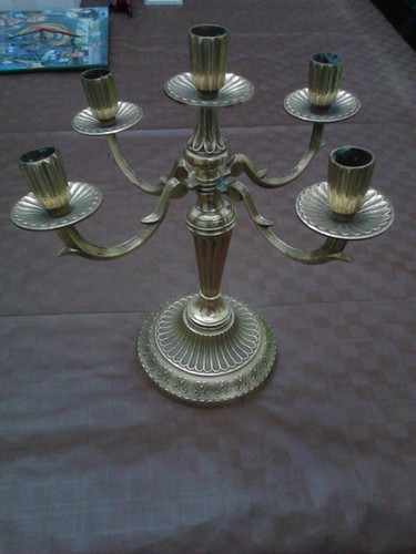 Candelabro antico ottone - candelabro,