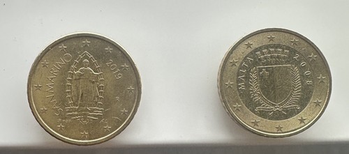 2 monete 50 - 50, cent