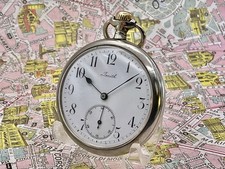 Zenith . Acciaio . 1920 . Tutto firmato . OROLOGIO TASCA