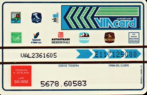 Scheda tessera viacard - scheda,